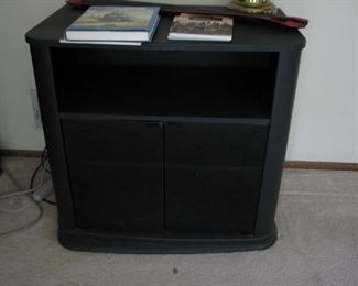 #11 $15.00 - black swivel TV stand 31" x 19" x 29"h