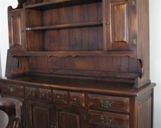 #5 $75.00 - Settler's Pine&nbsp;2pc hutch - 74" x 20" x 82" just use the bottom if wanted