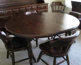 #7 $75.00 - Settler's Pine&nbsp;round dining table w/6 chairs