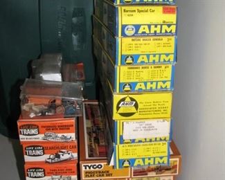 #23  - HO train lot includes: 16 trains Life Like, AHM, Tyco, Plasticville, track, power pack