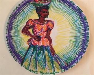 Uber RARE Signed Plate by Dr Margaret Burroughs Art. AUCTION 