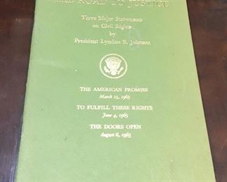 Presidential Memorabilia "The Road to Justice" booklet.