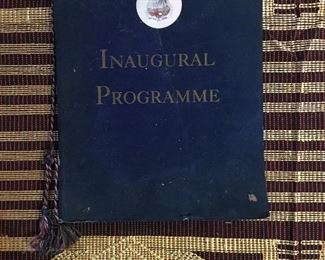 Inaugural Programme for President of Liberia, Wm Tubman.