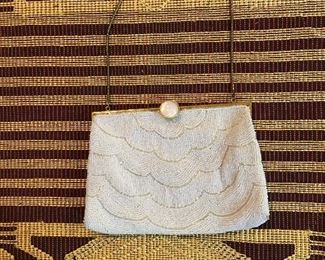 Tiny beaded pearls handbag made in Hong Kong 