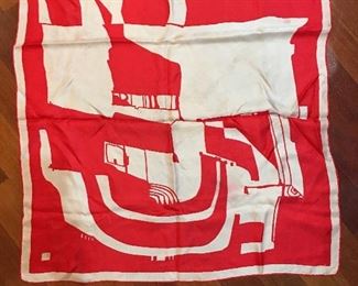 Red White Vintage Scarf AUCTION