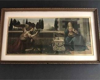 Leonardo Da Vinci Annunciation Framed Print