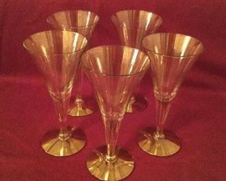 Dorothy Thorpe gold fleck tall stems. There are 5.  6” 