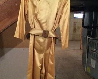 Vintage 70s gold silk jumpsuit 