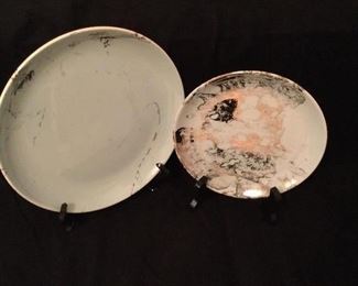 Sascha Brastoff Surf Ballet.  Turquoise.  Salad plate - there are 4.   Bread and butter plate- there are 6.  