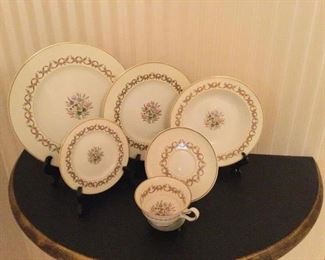 Wedgwood China Sandringham Pink.   6 piece place setting for 10