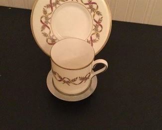 Wedgwood China Sandringham Pink   Demitasse cup and saucer.   There are 4 