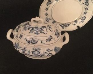 Blue Danube tureen and under plate 