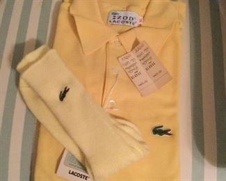 Vintage Izod by Lacoste polo and socks.   Polo NWT 