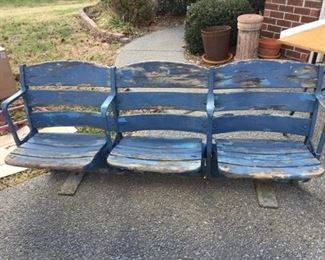 Original stadium seats from Atlanta Fulton County Stadium where the Braves and Falcons played.