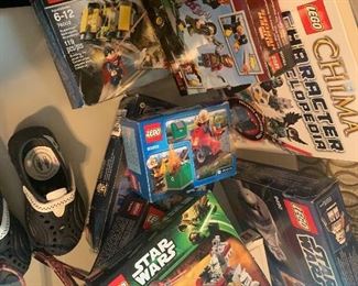 Legos and Starwars figurines and books