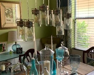 Various glass jars