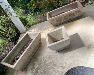 Old outdoor planters