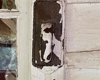 Antique tea towel hanger/ crabber  wall mount