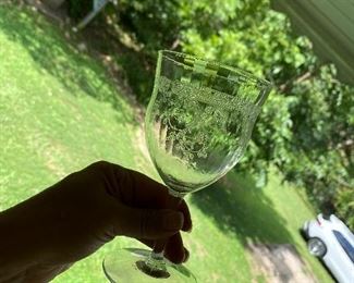 Fostoria optic wine glasses
