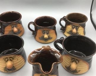 6 Piece Coffee Pottery Set