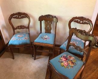 Carved Antique Dining Chairs