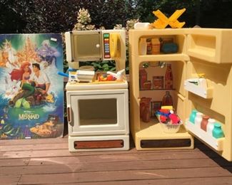 Little Tikes Refrigerator Stove Oven and The Little Mermaid Poster