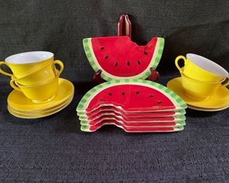 Watermelon Plates and Noritake Teacups