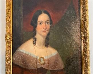 Attributed to Ezra Ames (American 1768-1836) Portrait of Lady Circa 1810