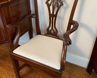 Set of 10 Chippendale Mahogany Dining Chairs 