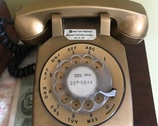 rare gold rotary phone