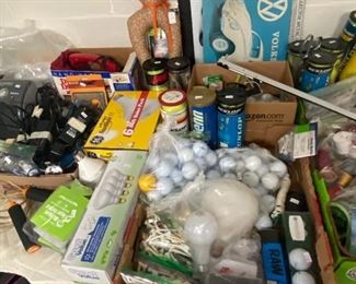 Golf Balls Galore!, Tennis balls, golf tees, miscellaneous games and toys
