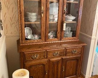 Service for 12, Noritake Fine China, Oak China Hutch