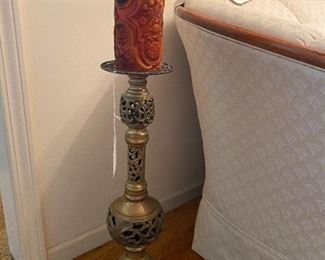 Heavy Brass Candle Holder/candle
