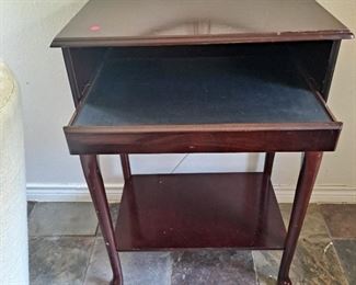 Small Desk.  Perfect for a dorm room.  Especially after you paid all that money to bribe the admissions officers to get that kiddo in.  Yeah, I know, my dad did it.