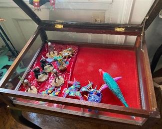 Disney Infinity Figures, Glass Display Shelf with Red Velvet
