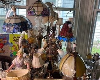 More Lamps, Tiffany Shade, Capiz Shade