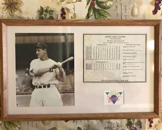 Lou Gehrig photo and stats