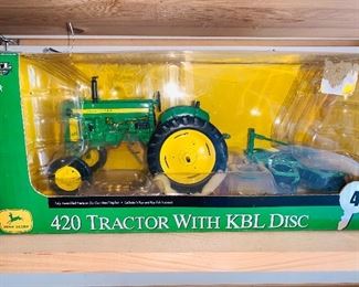 John Deere 420 tractor with KBL disc diecast models / toys