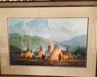 "Crow Camp" Howard Terpning signed and numbered 446/1000