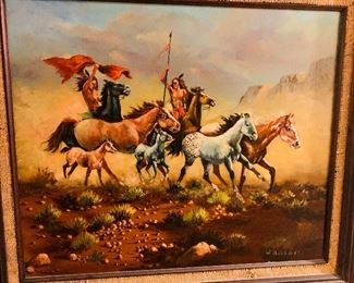 “Apache Revenge “ original oil on canvas by Wanda Harris
