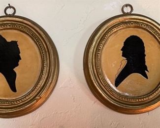 Cut out framed silhouette portraits