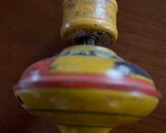 Antique tin litho child's top toy