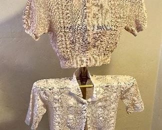 Antique Victorian young women's crocheted tops