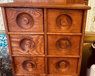 Antique spice cabinet