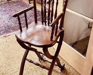 Antique 3-way adjustable child’s high chair c.1900 