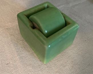 1930’s Sengbusch Ideal Junior green porcelain stamp moistener