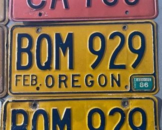 Vintage license plates