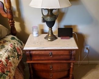Single marbletop nightstand (part of 4-pc suite)
