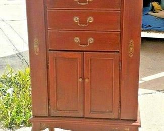 https://www.ebay.com/itm/114930068124	EB8003 Tall Wooden Jewelry Chest (4 drawers) Cabinet and Opening sides
