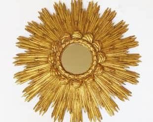 0051 Gilt Wood Sunburst Mirror